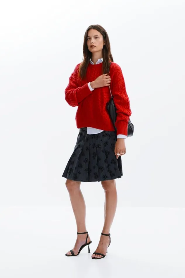 Women Jumpers Desigual Textured Knit Sweater