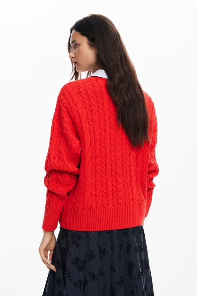 Women Jumpers Desigual Textured Knit Sweater