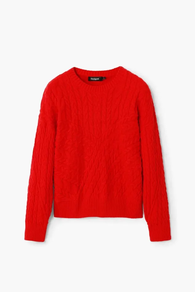 Women Jumpers Desigual Textured Knit Sweater