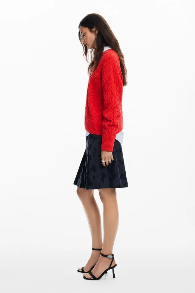 Women Jumpers Desigual Textured Knit Sweater