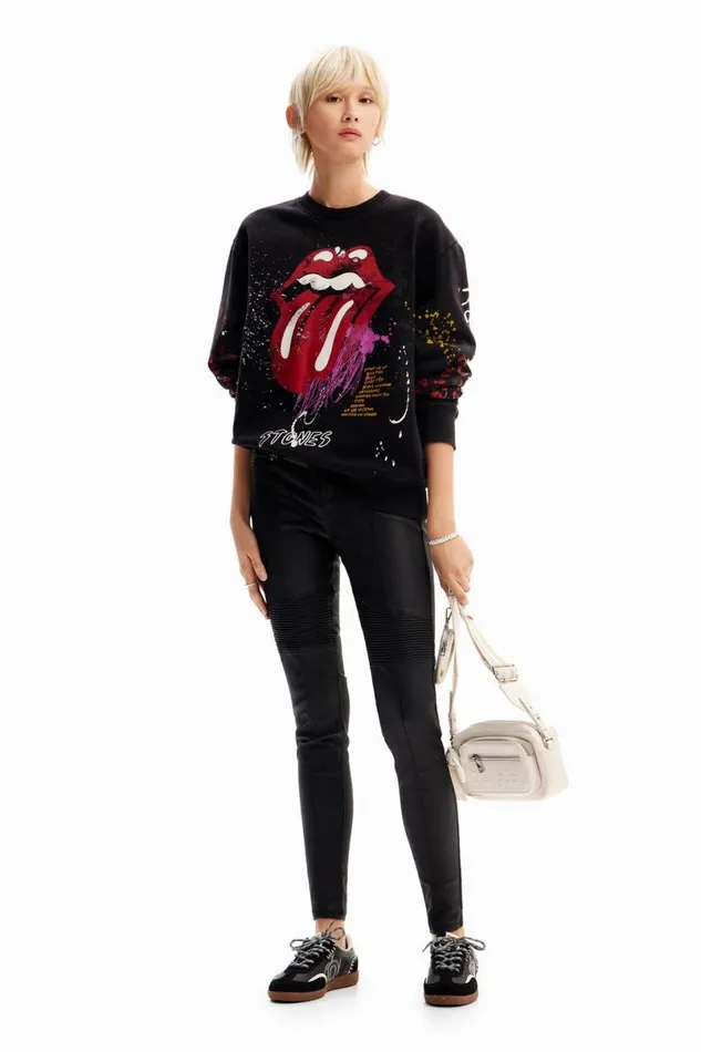 Women Jumpers Desigual The Rolling Stones Splatter Sweatshirt