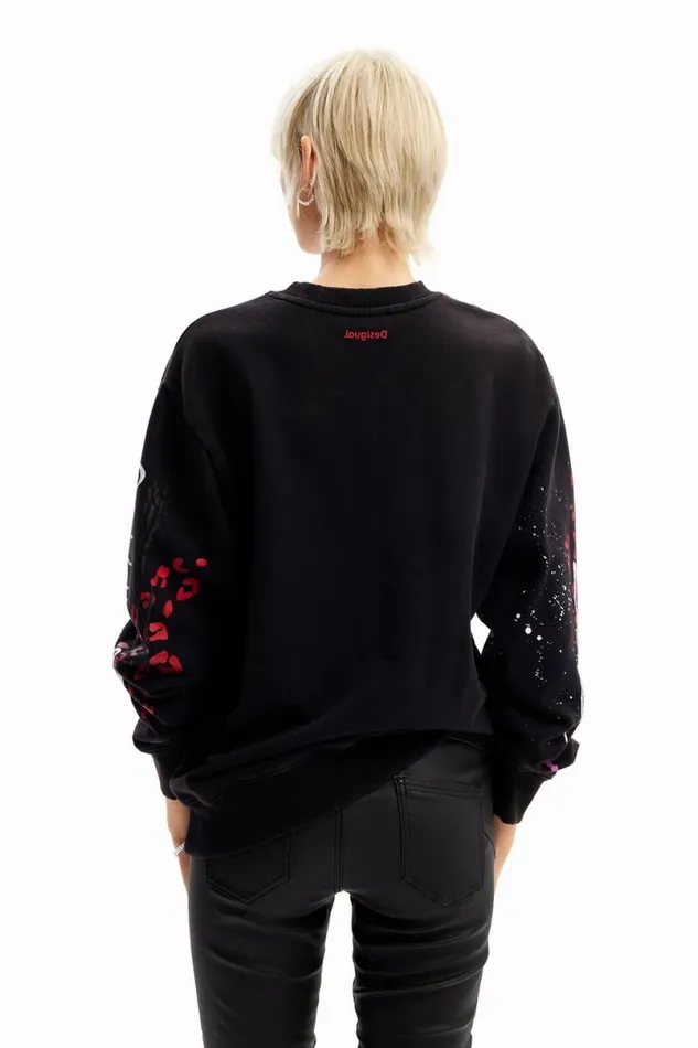 Women Jumpers Desigual The Rolling Stones Splatter Sweatshirt