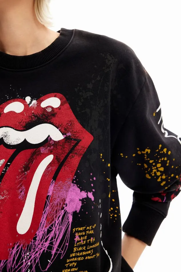 Women Jumpers Desigual The Rolling Stones Splatter Sweatshirt