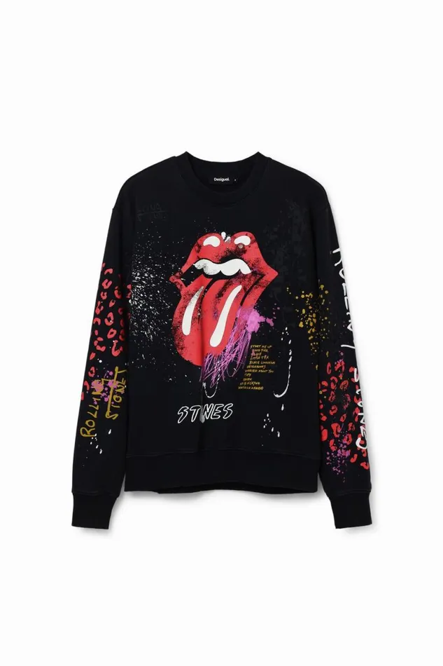 Women Jumpers Desigual The Rolling Stones Splatter Sweatshirt