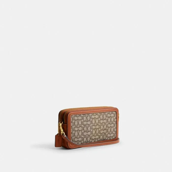 Women Kira Crossbody In Micro Signature Jacquard Brasscocoa Burnished Amb Coach Crossbody Wallets Women Kira Crossbody In Micro Signature Jacquard Brasscocoa Burnished Amb Coach Crossbody Wallets