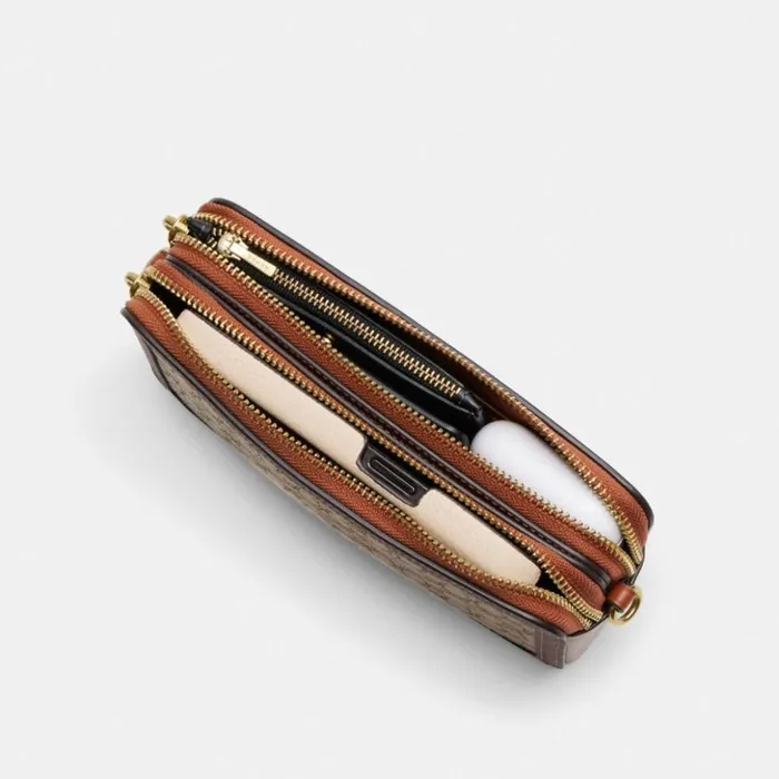Women Kira Crossbody In Micro Signature Jacquard Brasscocoa Burnished Amb Coach Crossbody Wallets Women Kira Crossbody In Micro Signature Jacquard Brasscocoa Burnished Amb Coach Crossbody Wallets