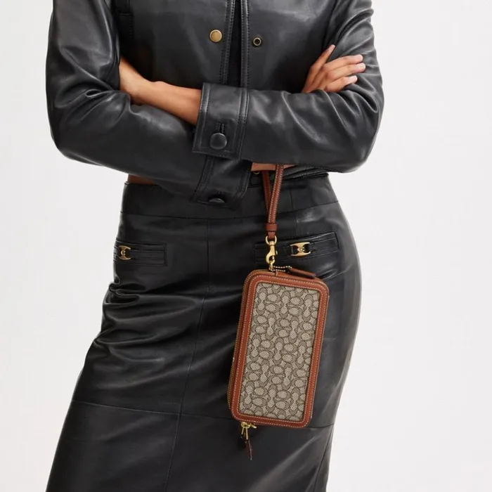 Women Kira Crossbody In Micro Signature Jacquard Brasscocoa Burnished Amb Coach Crossbody Wallets Women Kira Crossbody In Micro Signature Jacquard Brasscocoa Burnished Amb Coach Crossbody Wallets