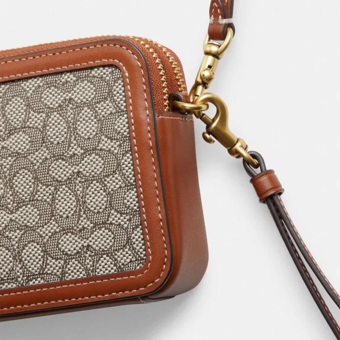 Women Kira Crossbody In Micro Signature Jacquard Brasscocoa Burnished Amb Coach Crossbody Wallets Women Kira Crossbody In Micro Signature Jacquard Brasscocoa Burnished Amb Coach Crossbody Wallets
