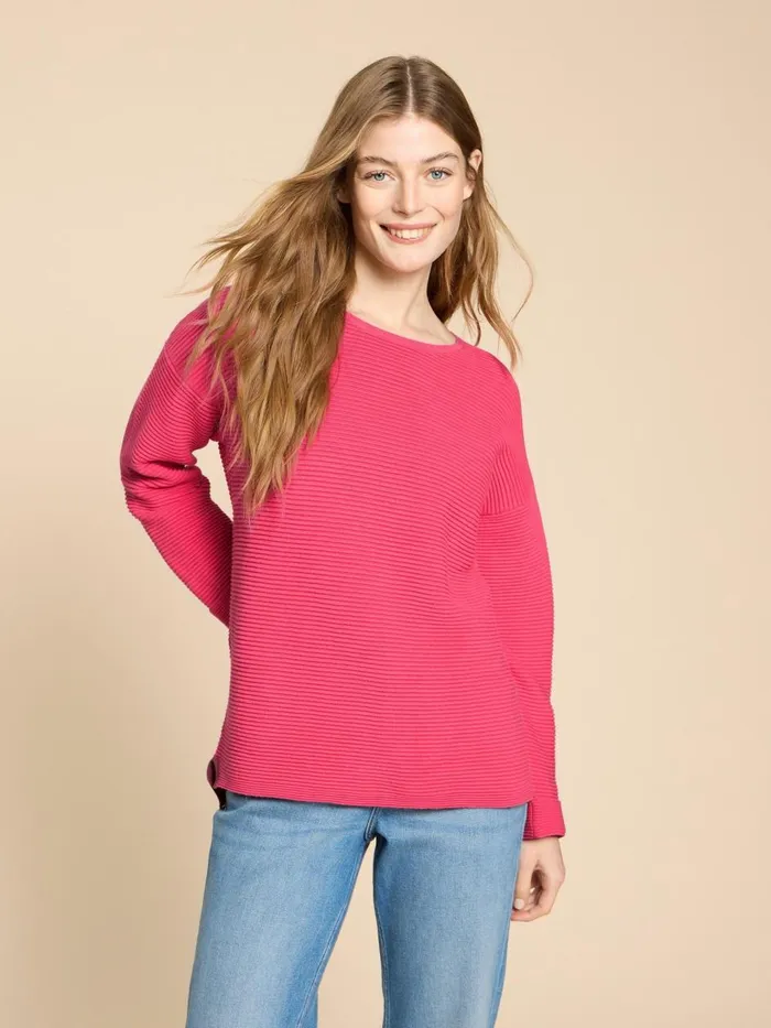 Women KNITWEAR White Stuff JANA JUMPER Mid Pink Women KNITWEAR White Stuff JANA JUMPER Mid Pink