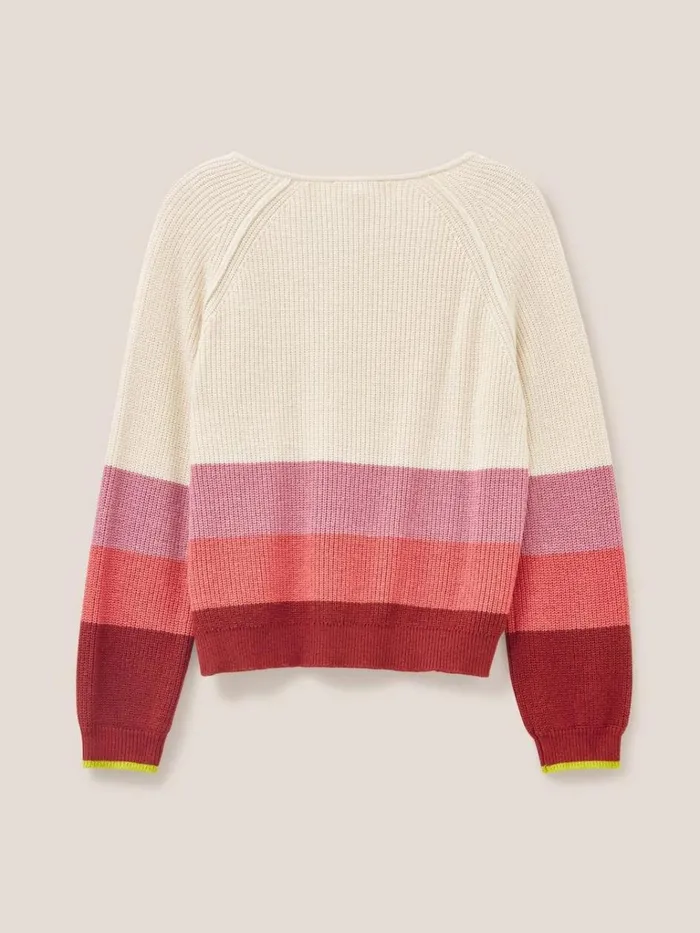 Women KNITWEAR White Stuff JENNIE RIB JUMPER Pink Multi Women KNITWEAR White Stuff JENNIE RIB JUMPER Pink Multi