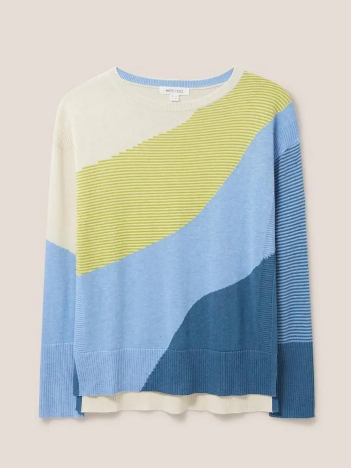Women KNITWEAR White Stuff OLIVE ABSTRACT JUMPER Blue Multi Women KNITWEAR White Stuff OLIVE ABSTRACT JUMPER Blue Multi