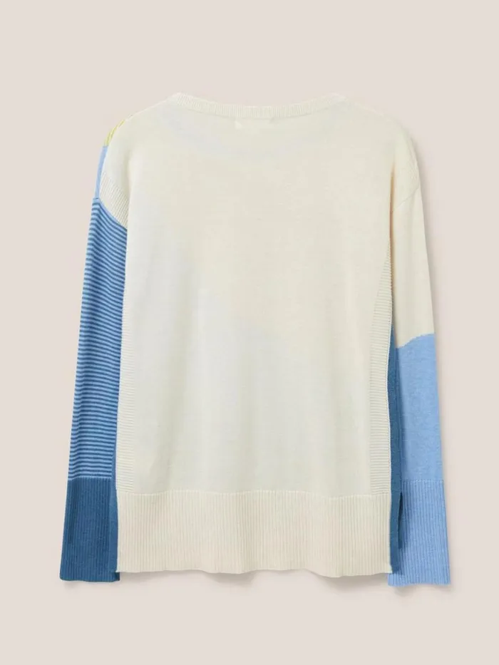 Women KNITWEAR White Stuff OLIVE ABSTRACT JUMPER Blue Multi Women KNITWEAR White Stuff OLIVE ABSTRACT JUMPER Blue Multi