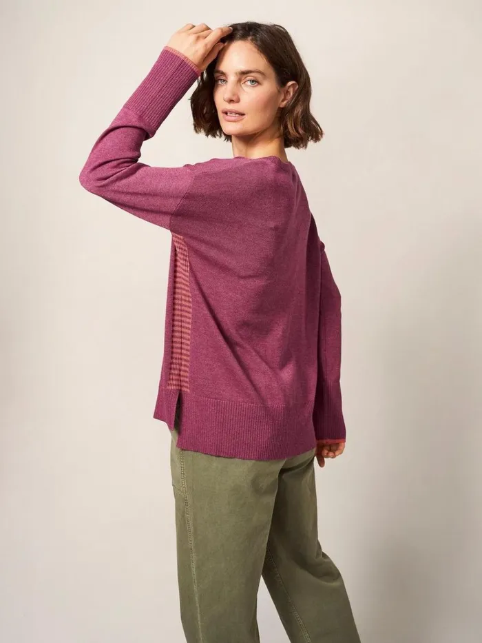 Women KNITWEAR White Stuff Olive Crew Neck Jumper Bright Pink Women KNITWEAR White Stuff Olive Crew Neck Jumper Bright Pink