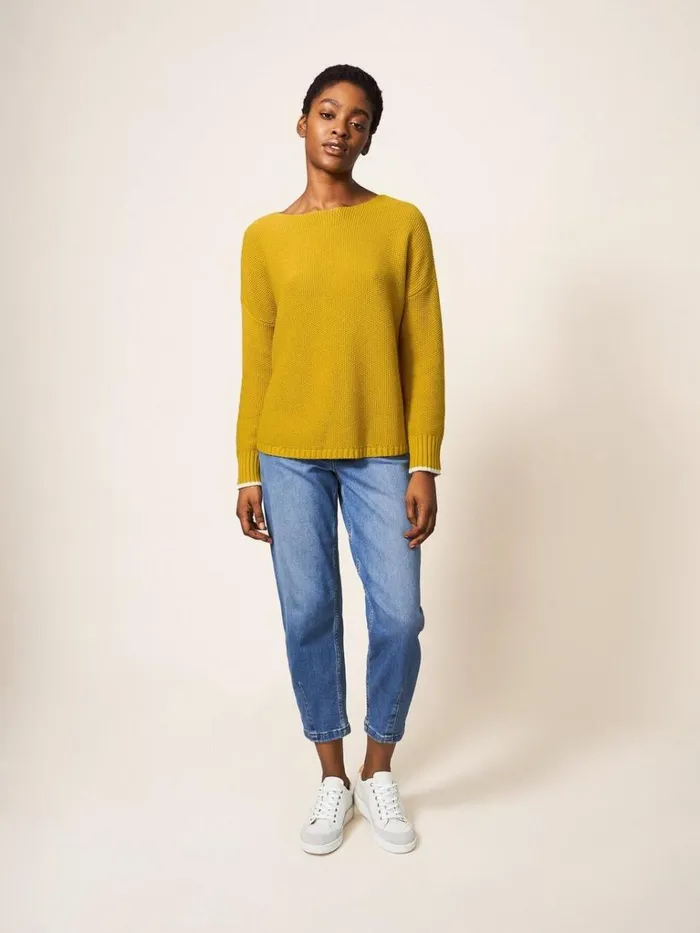 Women KNITWEAR White Stuff Southbank Jumper Dark Chartreuse