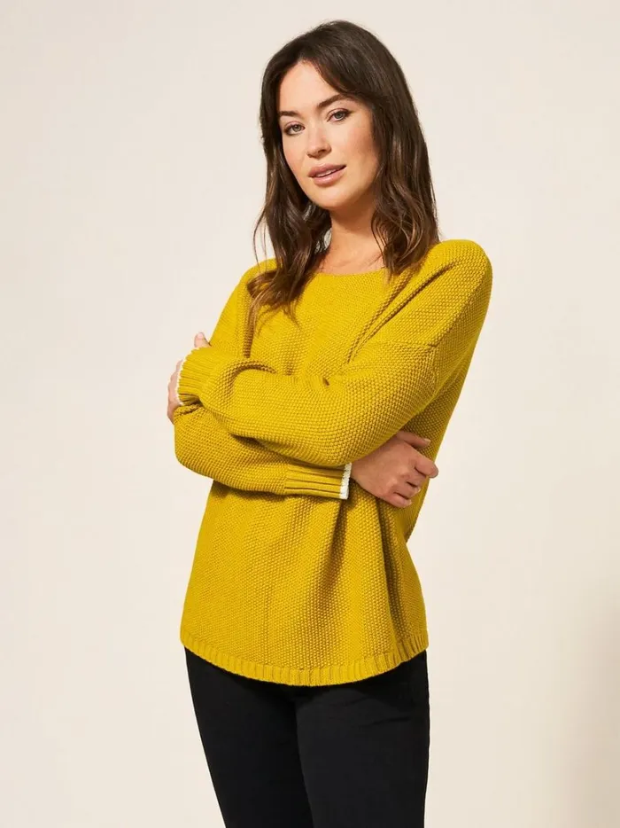 Women KNITWEAR White Stuff Southbank Jumper Dark Chartreuse Women KNITWEAR White Stuff Southbank Jumper Dark Chartreuse