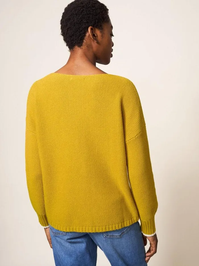 Women KNITWEAR White Stuff Southbank Jumper Dark Chartreuse Women KNITWEAR White Stuff Southbank Jumper Dark Chartreuse