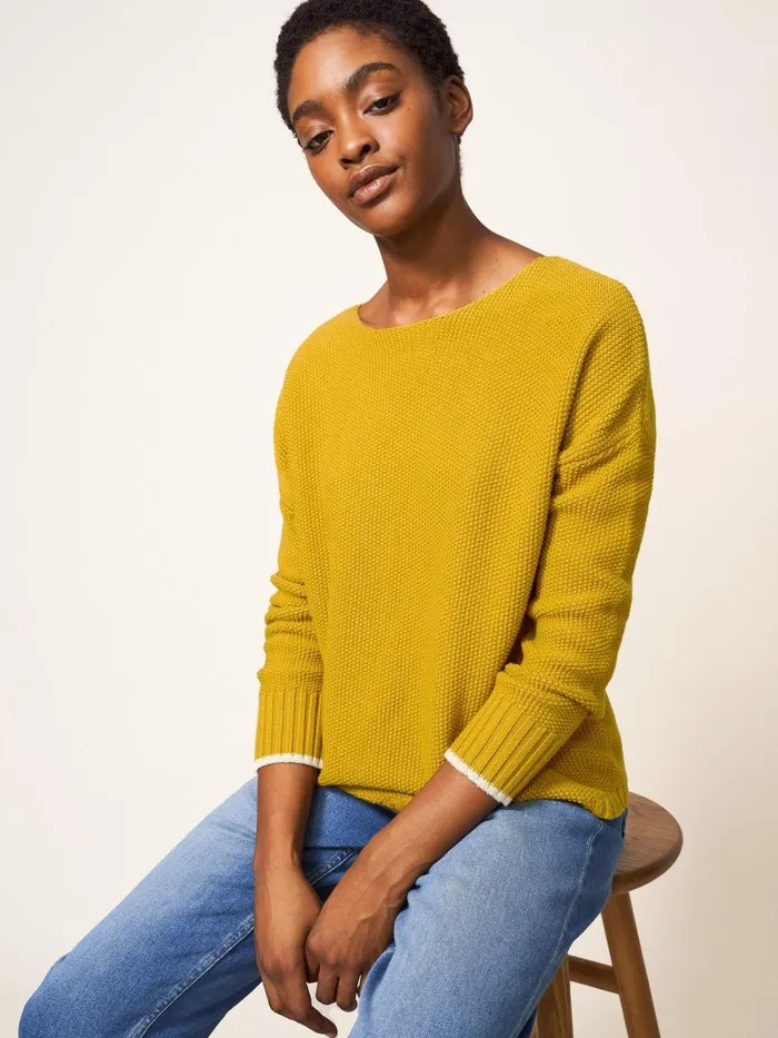 Women KNITWEAR White Stuff Southbank Jumper Dark Chartreuse Women KNITWEAR White Stuff Southbank Jumper Dark Chartreuse