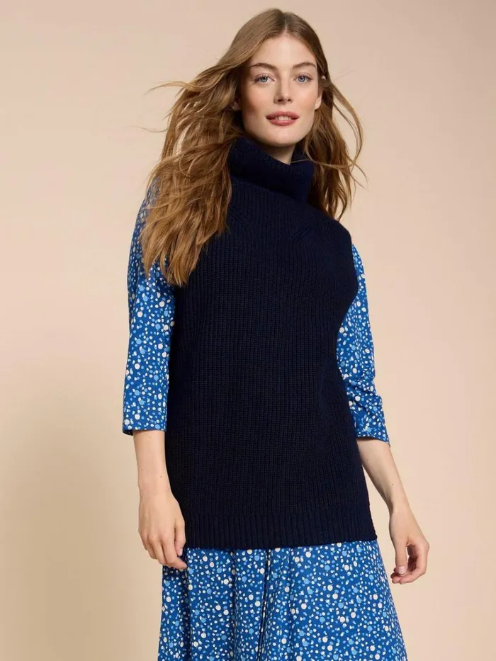 Women KNITWEAR White Stuff TRIXIE TANK French Navy