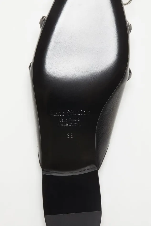Women Laceup Mules Black Acne Studios Shoes