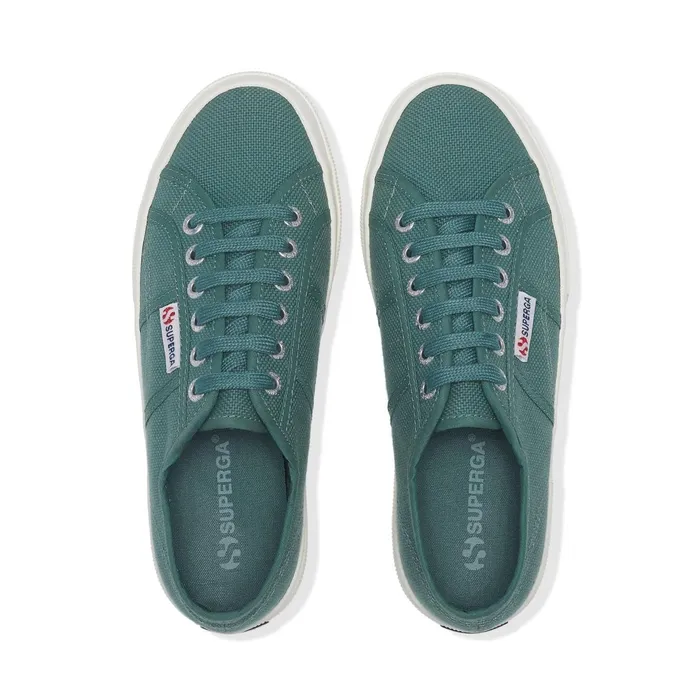 Women Lady Shoes Unisex 2740 PLATFORM Wedge GREEN DUSTYFAVORIO Superga Platform