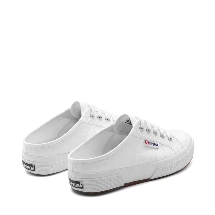 Women Lady Shoes Woman 2402 MULE Sabot Low Heel WHITE Superga Platform