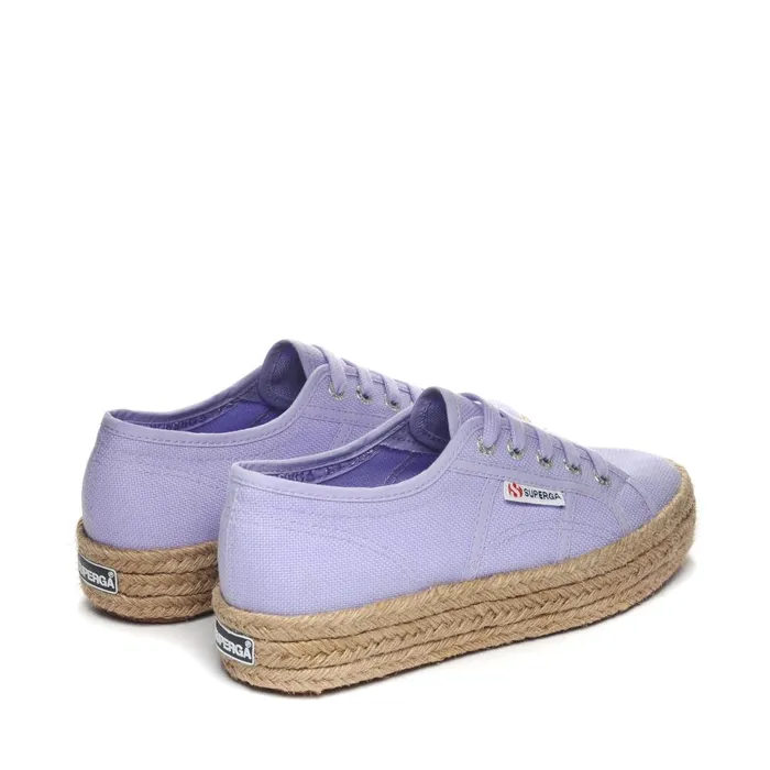 Women Lady Shoes Woman 2730 ROPE Wedge VIOLET LILLA Superga Platform