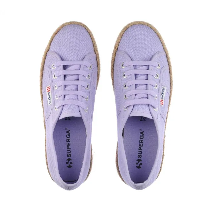 Women Lady Shoes Woman 2730 ROPE Wedge VIOLET LILLA Superga Platform