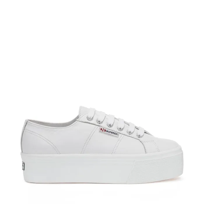 Women Lady Shoes Woman 2790 NAPPA Wedge OPTICAL WHITE Superga Platform
