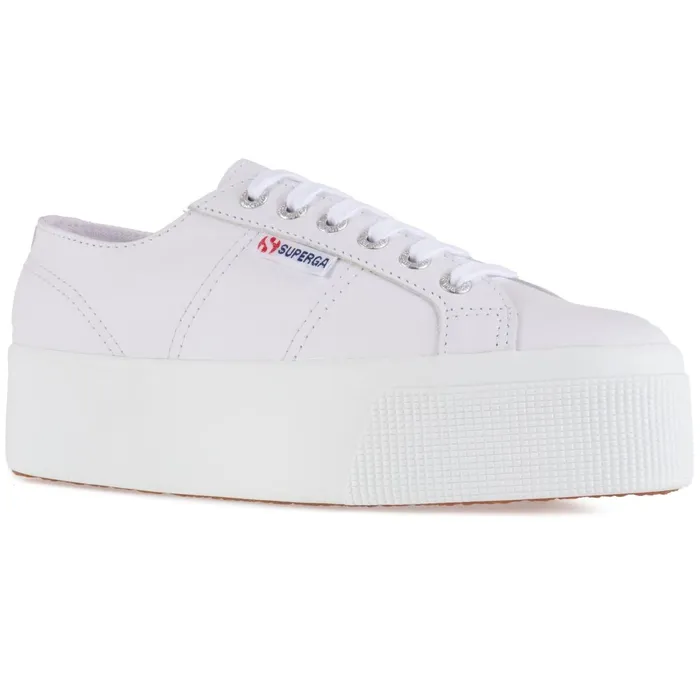 Women Lady Shoes Woman 2790 NAPPA Wedge OPTICAL WHITE Superga Platform