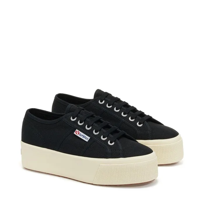 Women Lady Shoes Woman 2790 PLATFORM Wedge BLACK Superga Platform