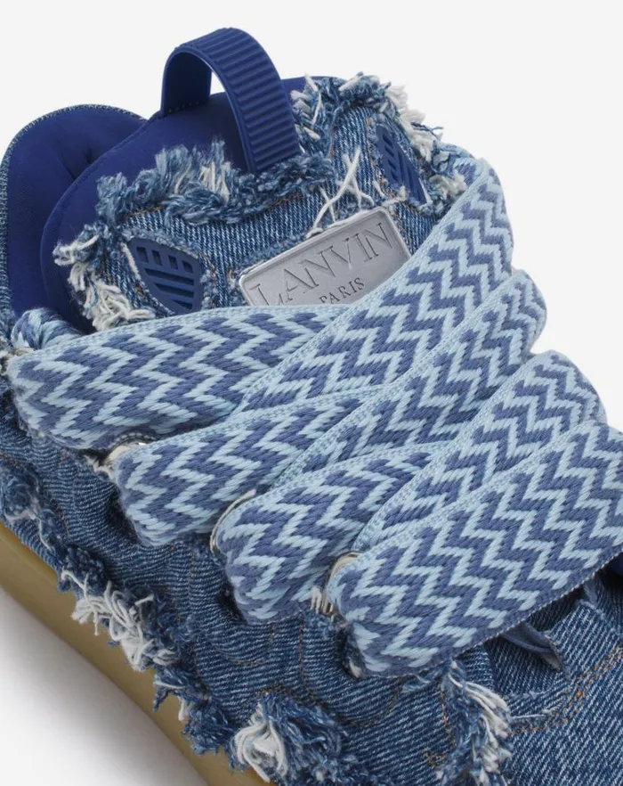 Women Lanvin Curb Curb Sneakers In Denim Denim Blue Women Lanvin Curb Curb Sneakers In Denim Denim Blue