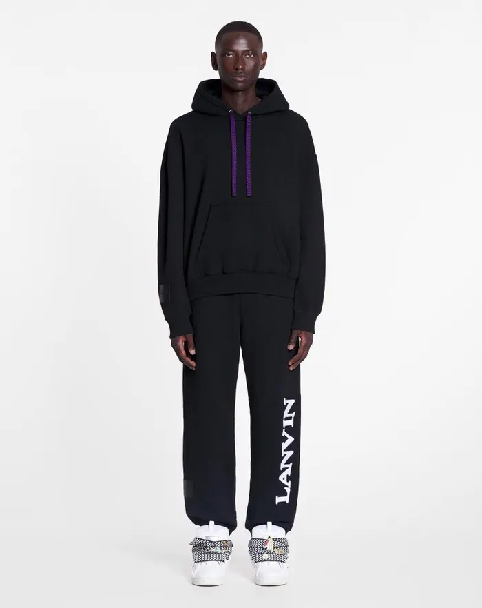 Women Lanvin Pants Lanvin X Future Unisex Logo Jogging Pants Black Women Lanvin Pants Lanvin X Future Unisex Logo Jogging Pants Black