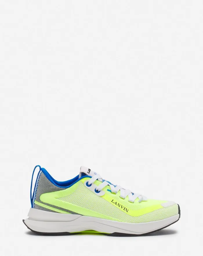Women Lanvin Sneakers Li Mesh Sneakers Optic Whitegreen