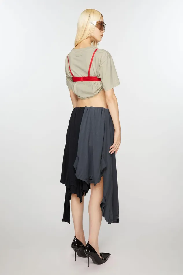 Women Layered Skirt Anthracite Grey Acne Studios Skirts