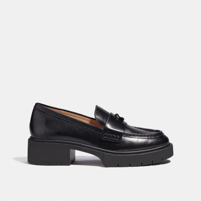 Women Leah Loafer Black Coach Flats and Loafers