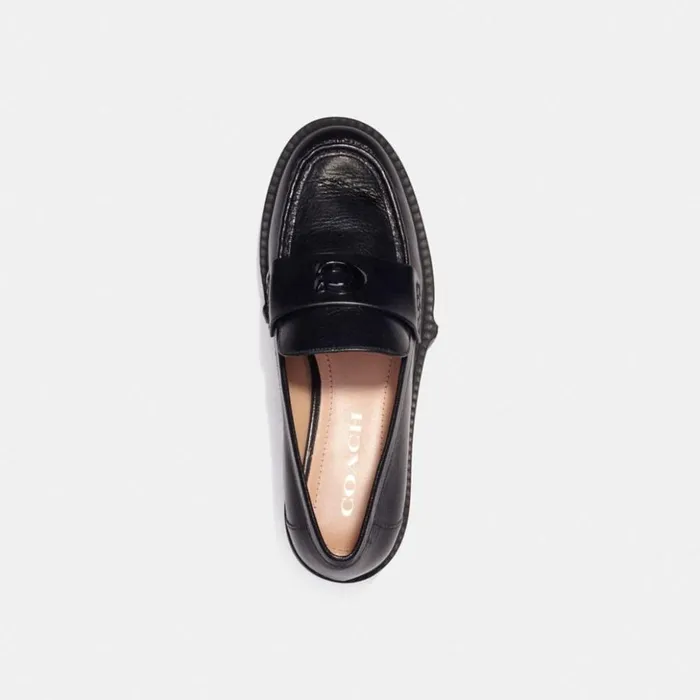 Women Leah Loafer Black Coach Flats and Loafers