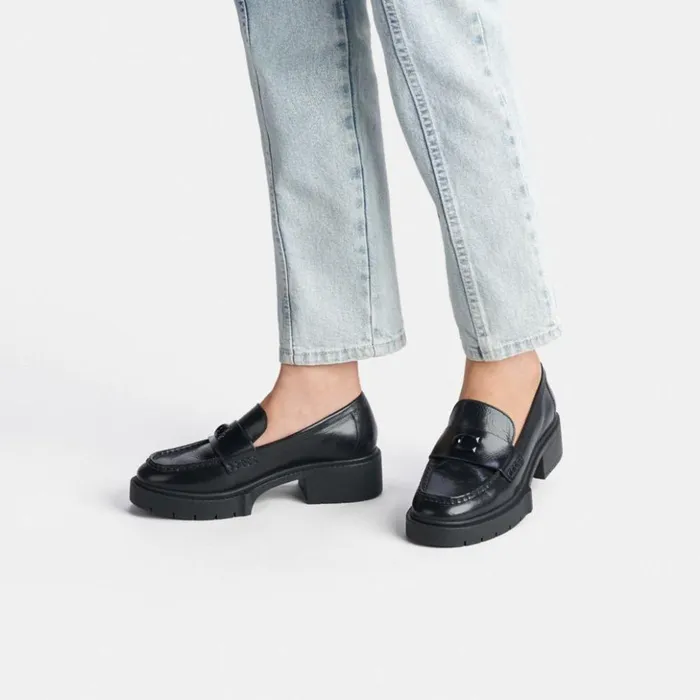Women Leah Loafer Black Coach Flats and Loafers