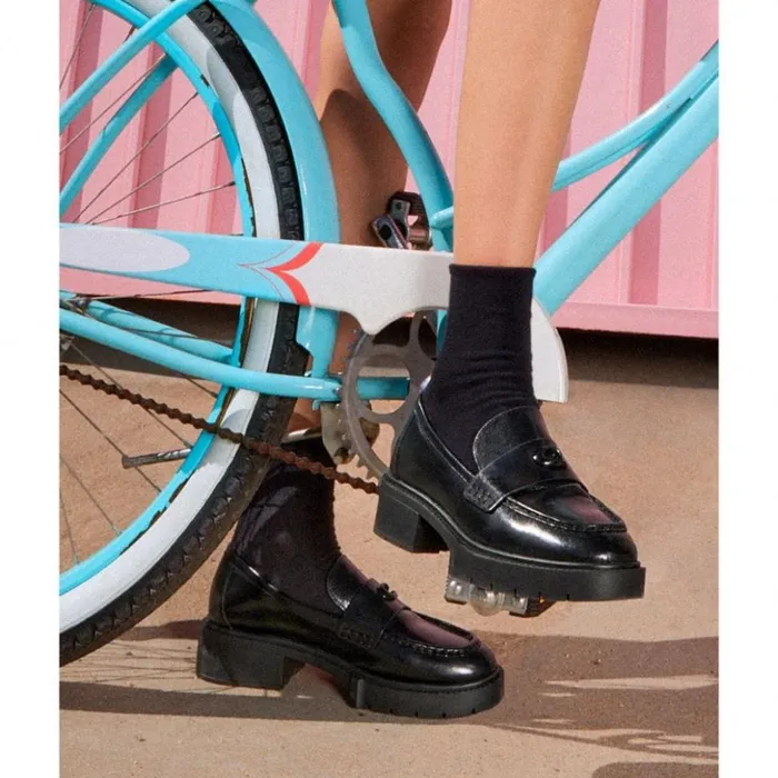 Women Leah Loafer Black Coach Flats and Loafers