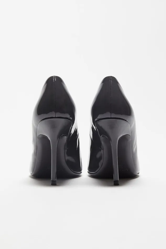 Women Leather Heel Pump Anthracite Grey Acne Studios Shoes
