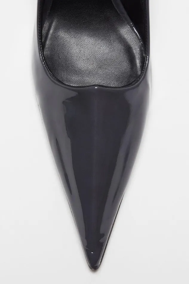 Women Leather Heel Pump Anthracite Grey Acne Studios Shoes
