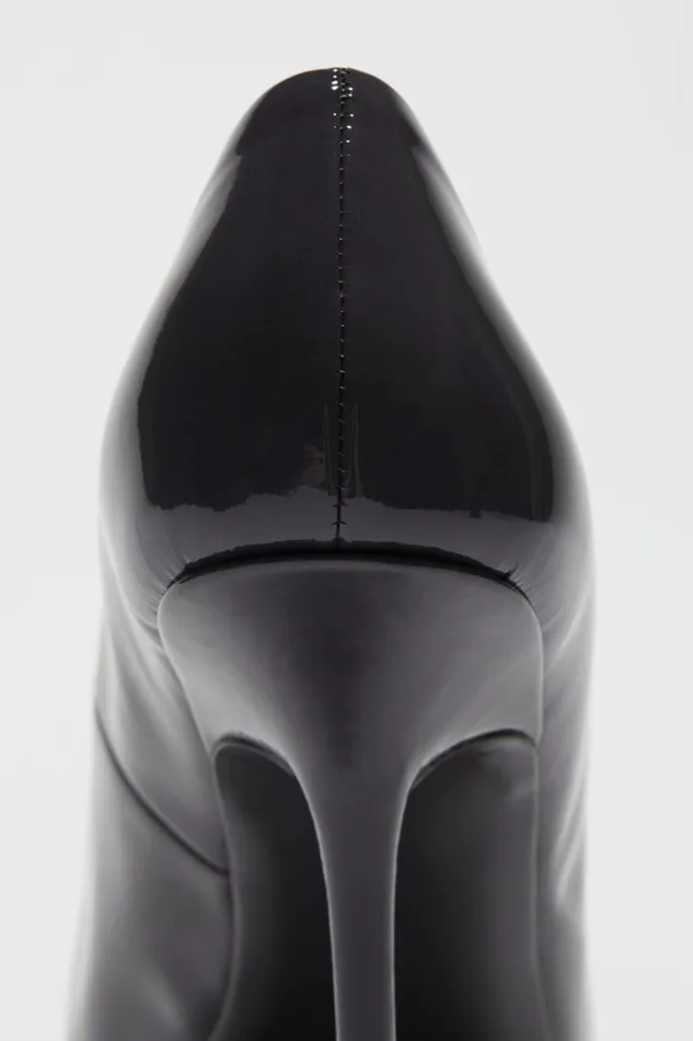 Women Leather Heel Pump Anthracite Grey Acne Studios Shoes