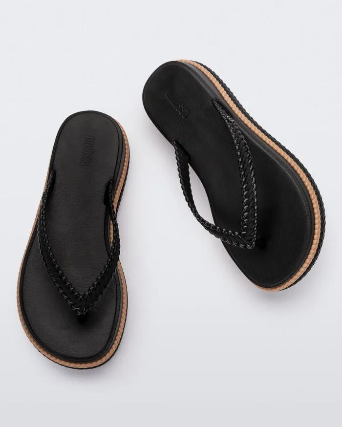 Women Leblon Blackbeige Melissa Flip Flops