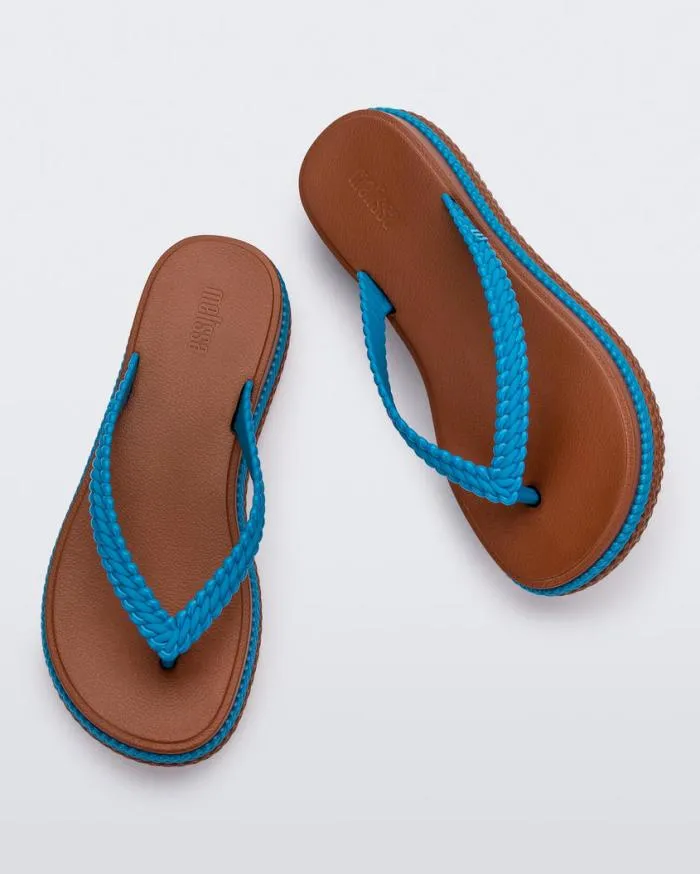 Women Leblon Brownblue Melissa Flip Flops