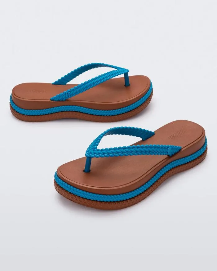 Women Leblon Brownblue Melissa Flip Flops