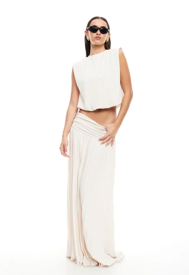 Women Lioness Fashion Bottoms FIELD OF DREAMS MAXI SKIRT Ivory