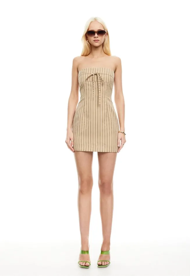 Women Lioness Fashion Dresses CLUB LIONESS MINI DRESS Stone Stripe Women Lioness Fashion Dresses CLUB LIONESS MINI DRESS Stone Stripe