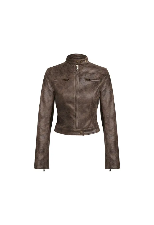 Women Lioness Fashion Outerwear BELLA MOTO JACKET Chocolate