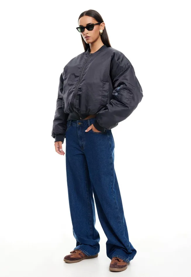 Women Lioness Fashion Outerwear ESSENTIAL BOMBER Dark Slate Women Lioness Fashion Outerwear ESSENTIAL BOMBER Dark Slate