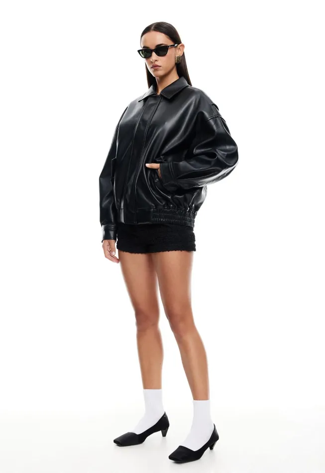Women Lioness Fashion Outerwear KENNY BOMBER Jet Black