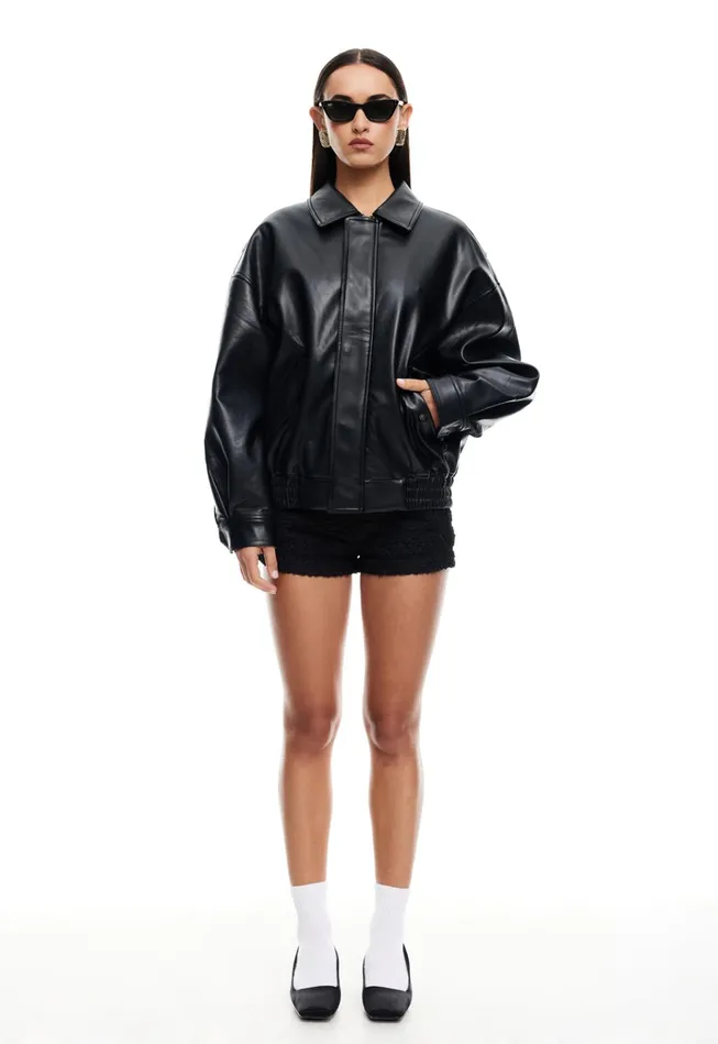 Women Lioness Fashion Outerwear KENNY BOMBER Jet Black